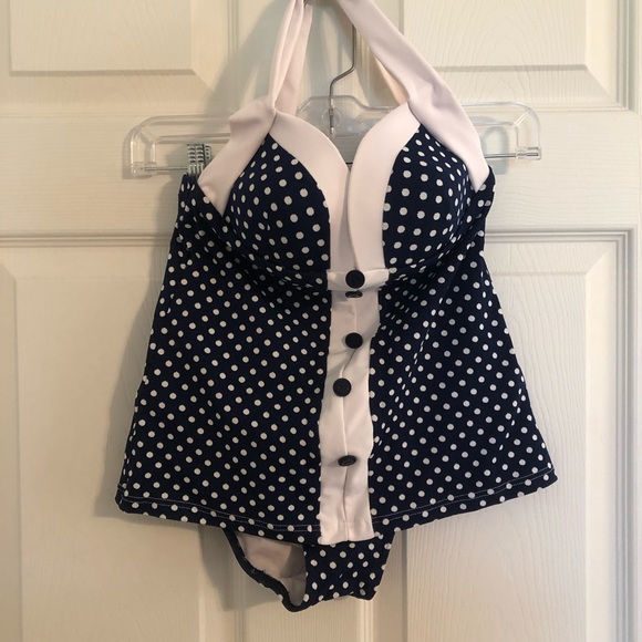 Jets Swimwear Pinup Style Swim Dress size 4 - Picture 2 of 3